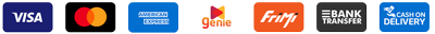 Accepted payment methods: Visa, Mastercard, American Express, Genie, FriMi, bank transfer, cash on delivery